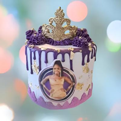8 Inch Round Iced Cake (Customizable): $80.00