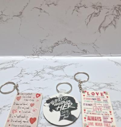 Sublimation Keyrings: $15.00