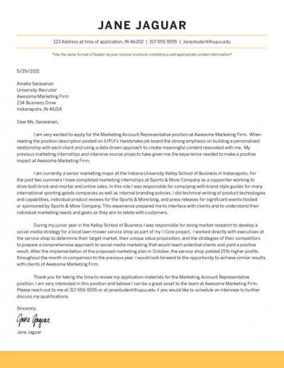  Cover Letter Writing: $65.00