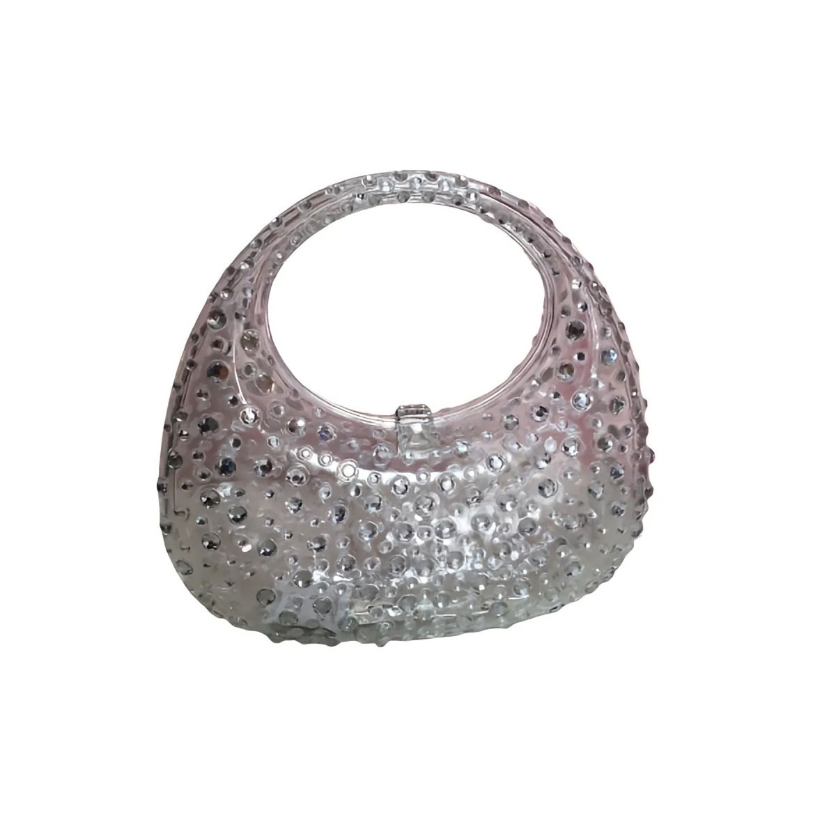 Clear Gem Covered Clutch Bag