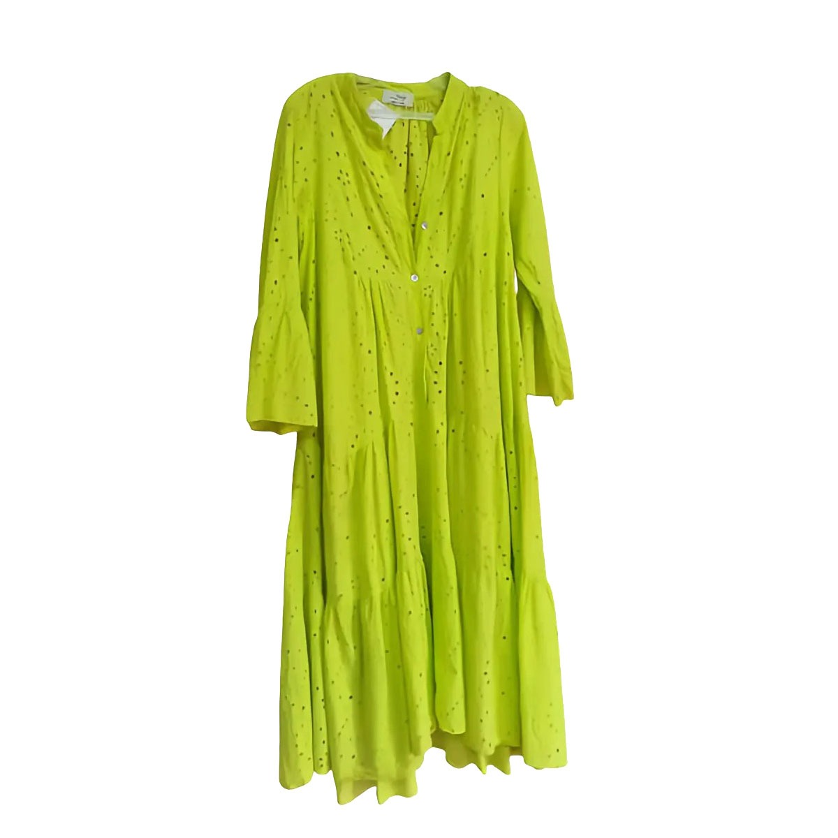 Lime Green Loose-fitting Dress