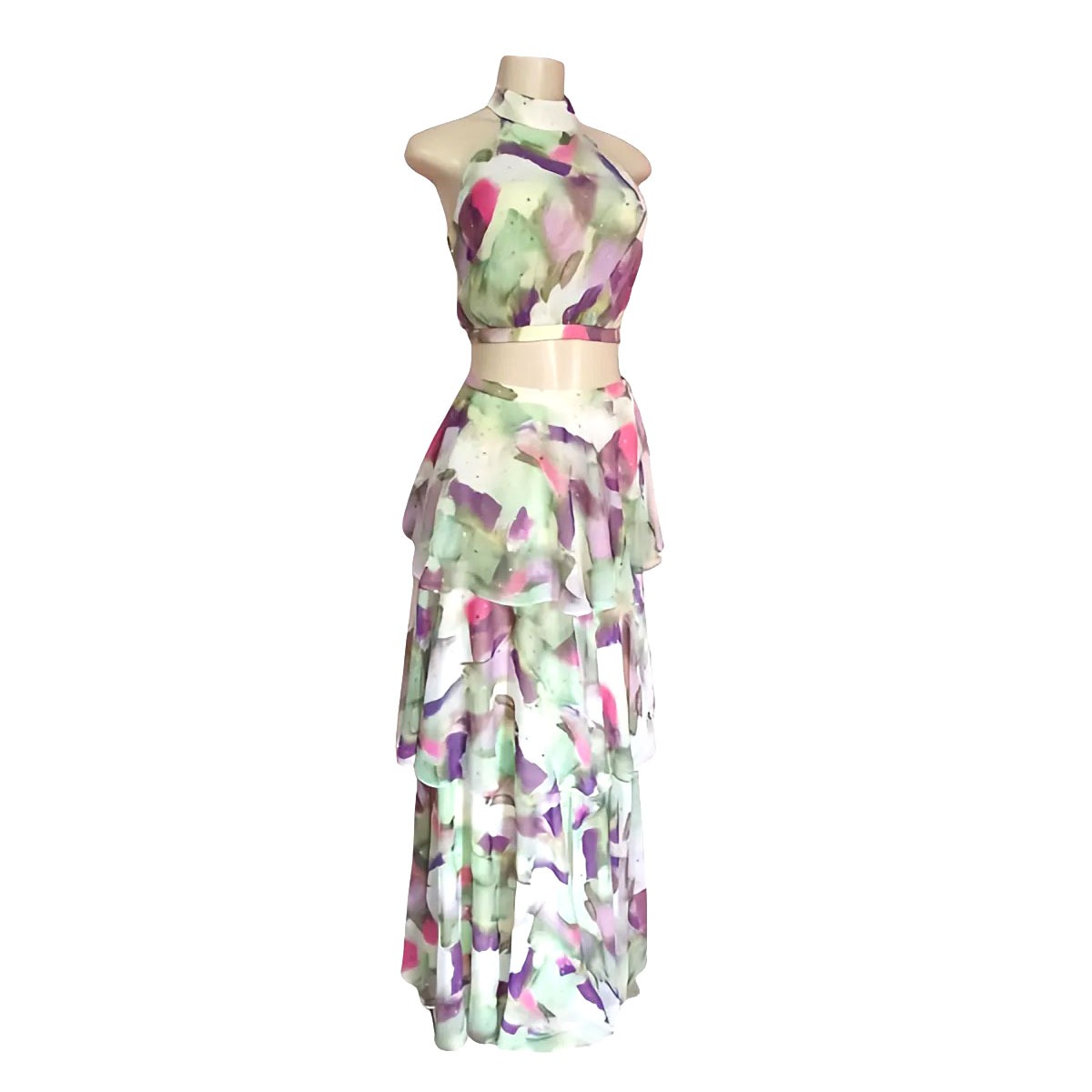 2 piece Bubblegum Top + Skirt
