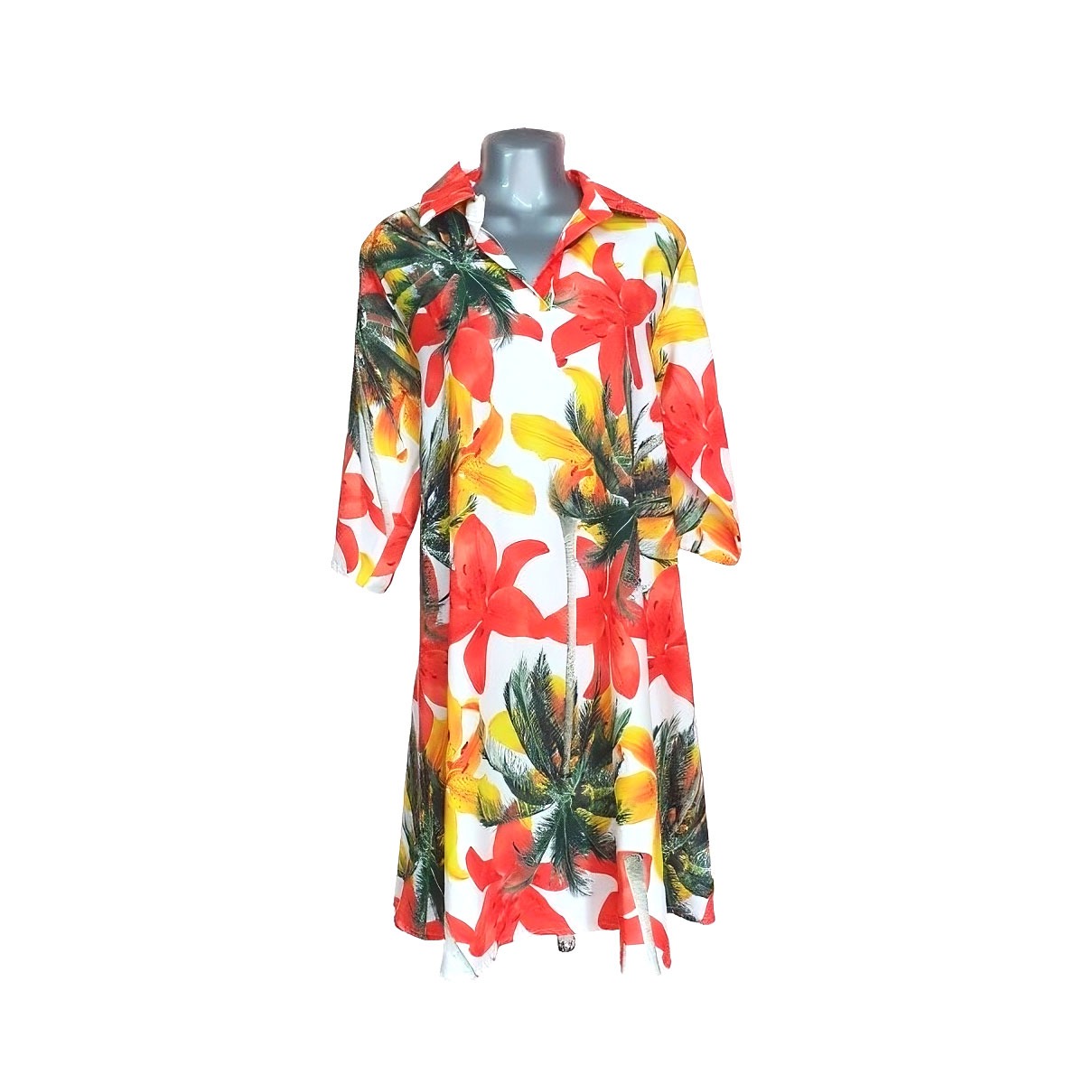 Hawaiian Tropical Shirt Dress